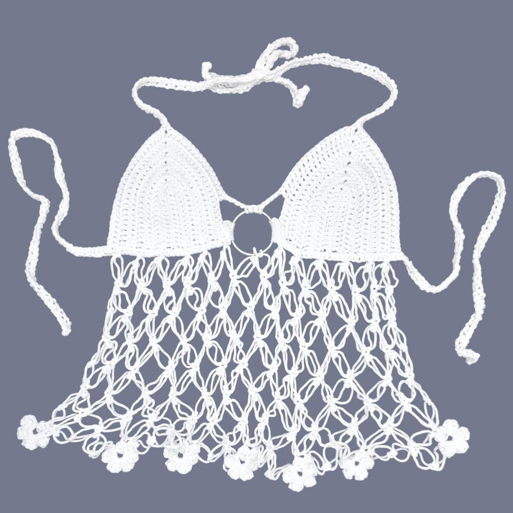 🌼 Handmade Crochet Top w/ Ring Detail - Picture 7 of 7